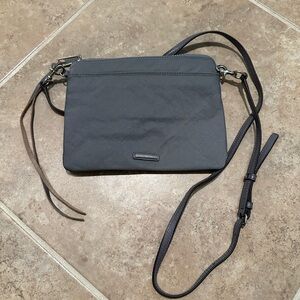 Rebecca Minkoff Gray Jon Crossbody Bag with Modern Minimalist Design